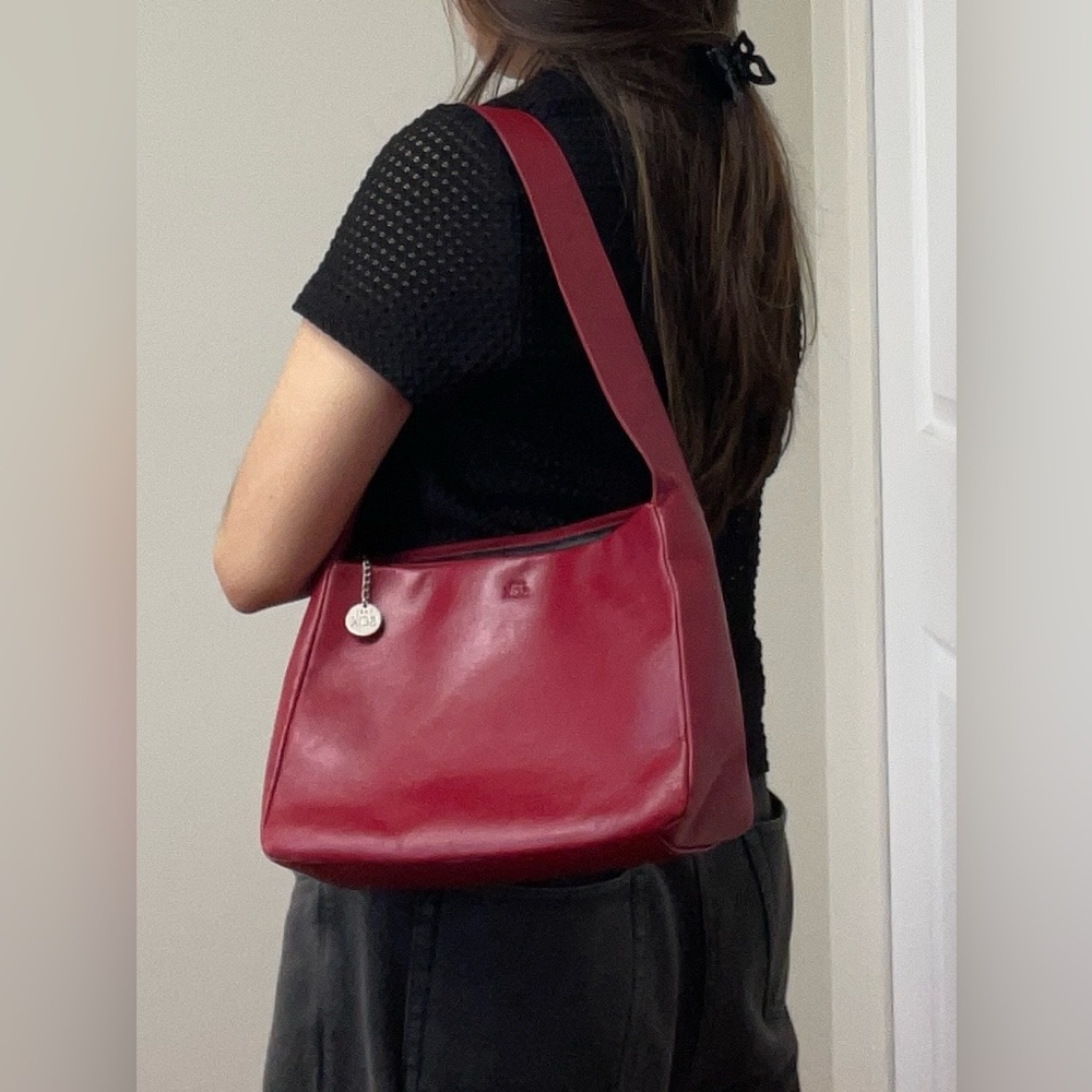 SOLD: The Sak Pure Leather Red Shoulder Bag